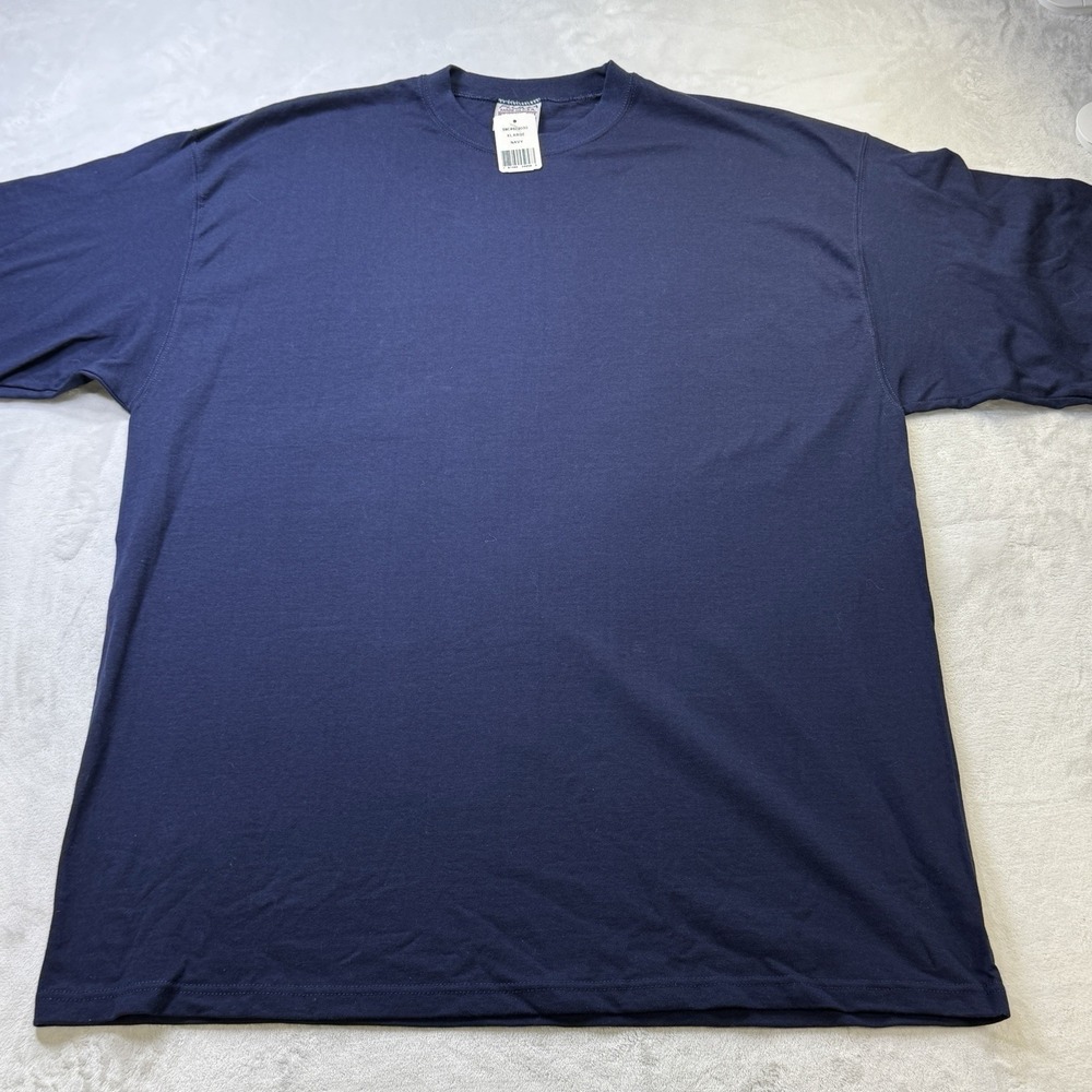 Vintage Pluma Heavyweight Cotton T Shirt USA Made Blank XL 90s NWT NOS - Picture 3 of 8